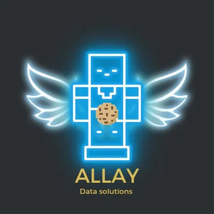Allay Data Solutions logo — winged data guardian